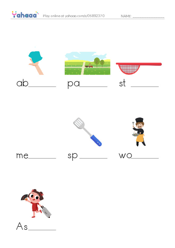 RAZ Vocabulary N: Making Rice PDF worksheet to fill in words gaps