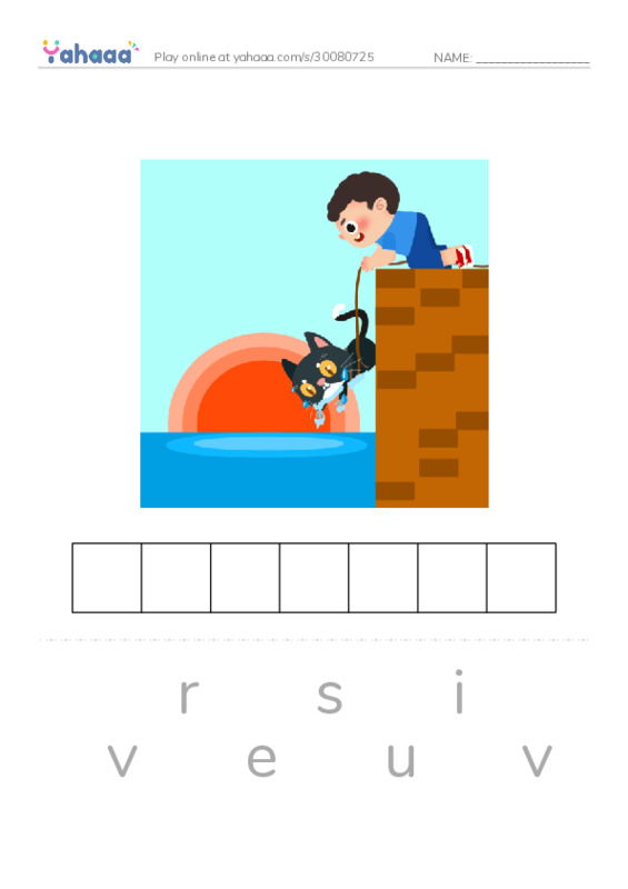 RAZ Vocabulary N: Raven and the Flood PDF word puzzles worksheet