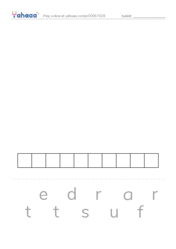 RAZ Vocabulary N: Sammy Stuffit PDF word puzzles worksheet