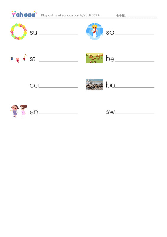 RAZ Vocabulary N: The Buffalo Hunt PDF worksheet writing row