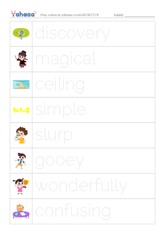 RAZ Vocabulary N: The UpDown Boy PDF one column image words