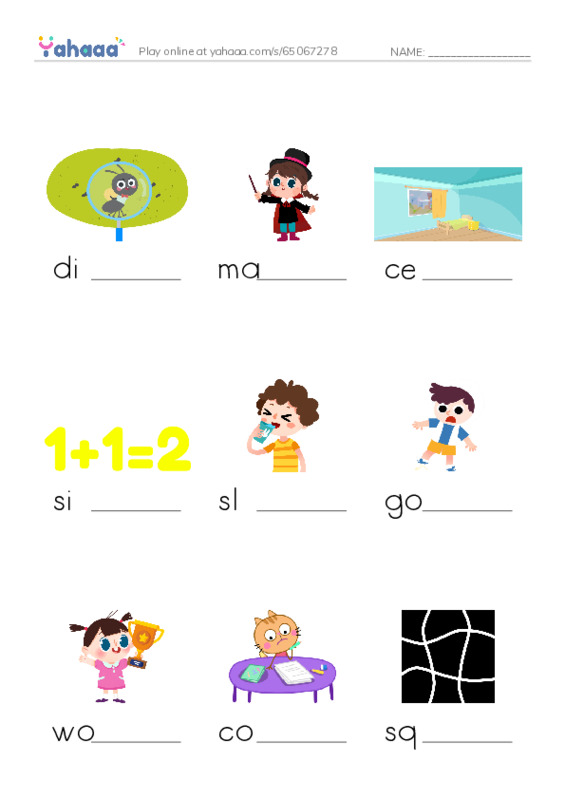 RAZ Vocabulary N: The UpDown Boy PDF worksheet to fill in words gaps