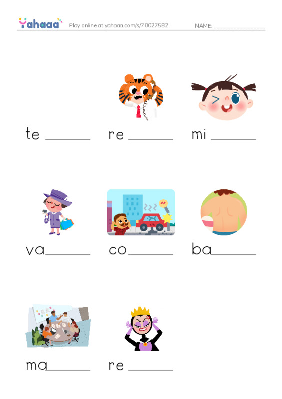 RAZ Vocabulary O: A Dogs Tale PDF worksheet to fill in words gaps