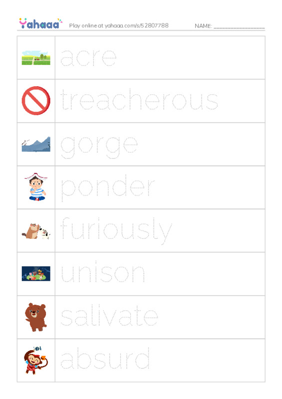 RAZ Vocabulary O: Anansi and the Talking Watermelon PDF one column image words