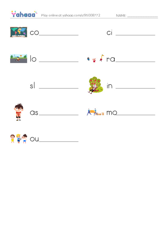RAZ Vocabulary O: Barack Obama PDF worksheet writing row