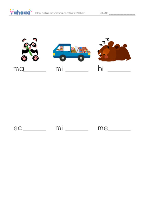 RAZ Vocabulary O: Bats PDF worksheet to fill in words gaps