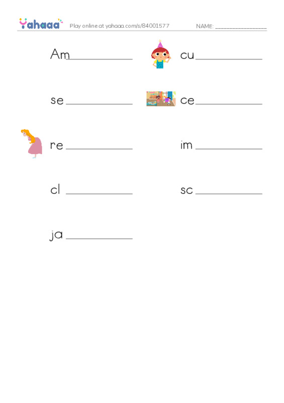 RAZ Vocabulary O: Johnny Appleseed Heads West PDF worksheet writing row