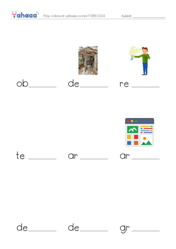 RAZ Vocabulary O: Katies Forest Finds PDF worksheet to fill in words gaps