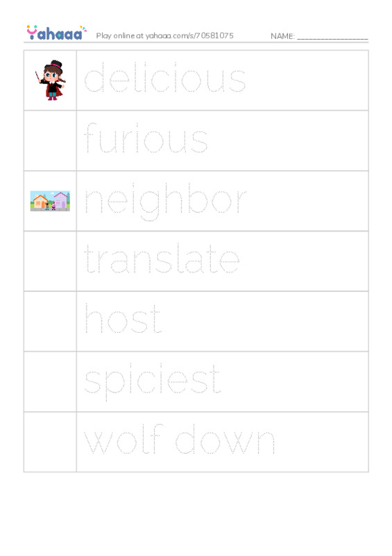 RAZ Vocabulary O: Little Reds Secret Sauce PDF one column image words