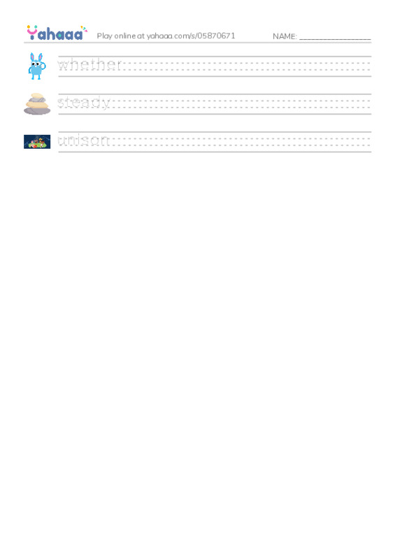 RAZ Vocabulary O: Off to Join the Circus2 PDF write between the lines worksheet