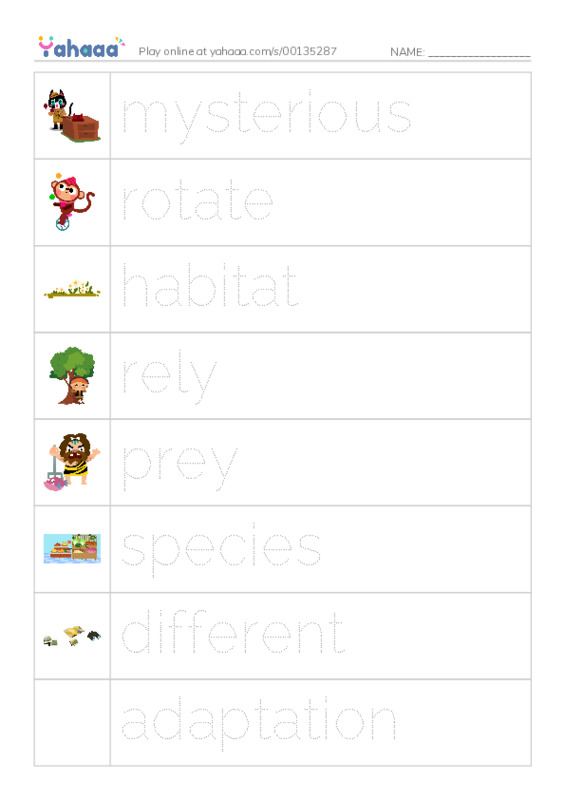 RAZ Vocabulary O: Owls Overhead PDF one column image words