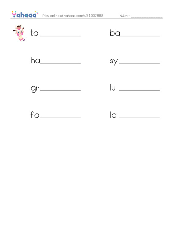 RAZ Vocabulary O: Paul Bunyan and Babe the Blue Ox PDF worksheet writing row