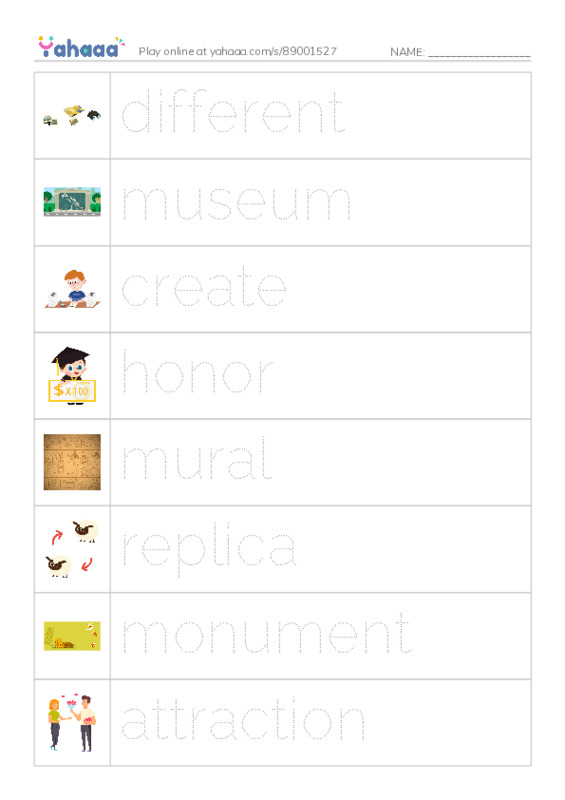 RAZ Vocabulary O: Roadside Oddities1 PDF one column image words