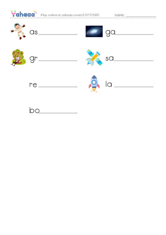 RAZ Vocabulary O: Sally Ride PDF worksheet writing row