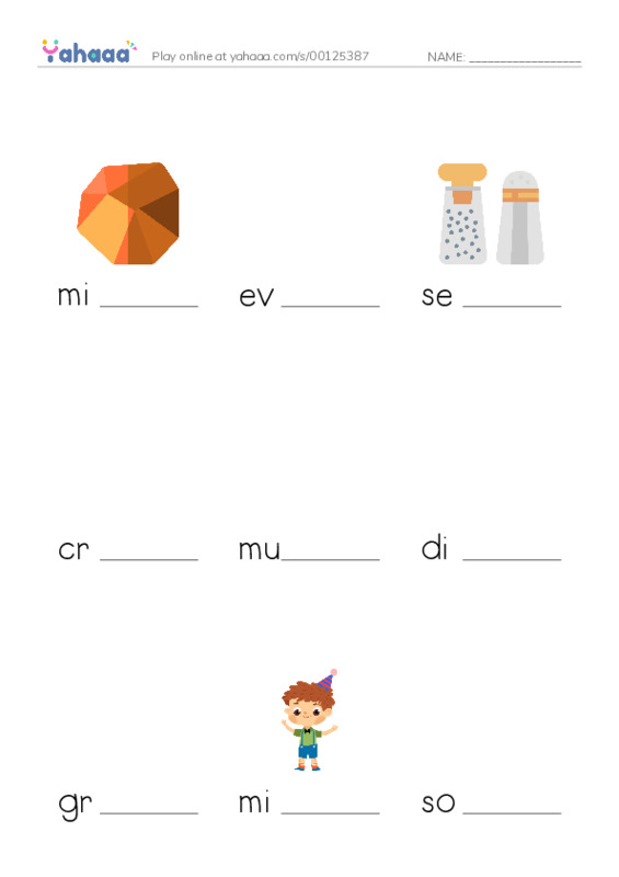 RAZ Vocabulary O: Salt Rocks PDF worksheet to fill in words gaps