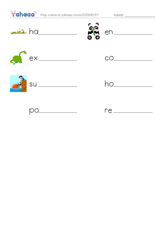 RAZ Vocabulary O: Saving the Last Wild Tigers PDF worksheet writing row