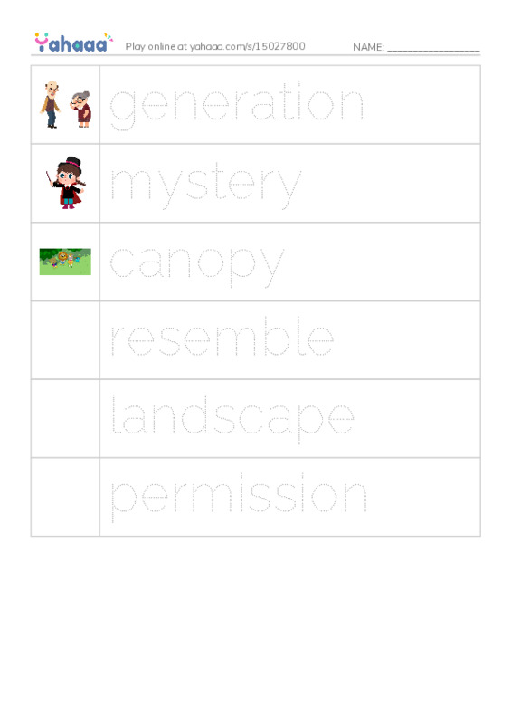 RAZ Vocabulary O: Spider Monkeys Question PDF one column image words
