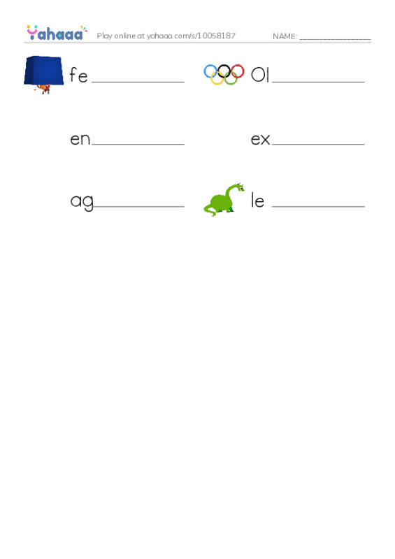 RAZ Vocabulary O: Summer Olympics Legends PDF worksheet writing row