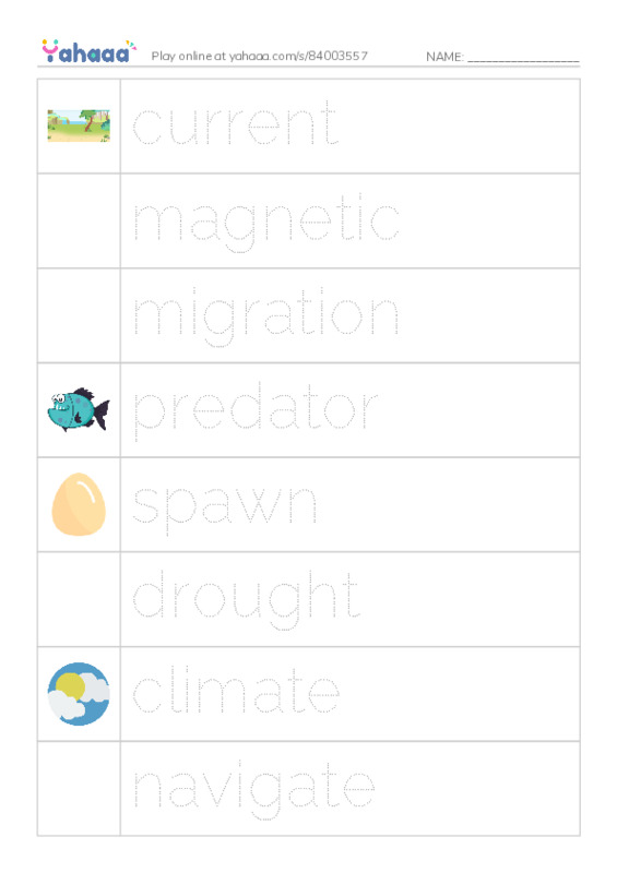 RAZ Vocabulary O: The Magic of Migration PDF one column image words