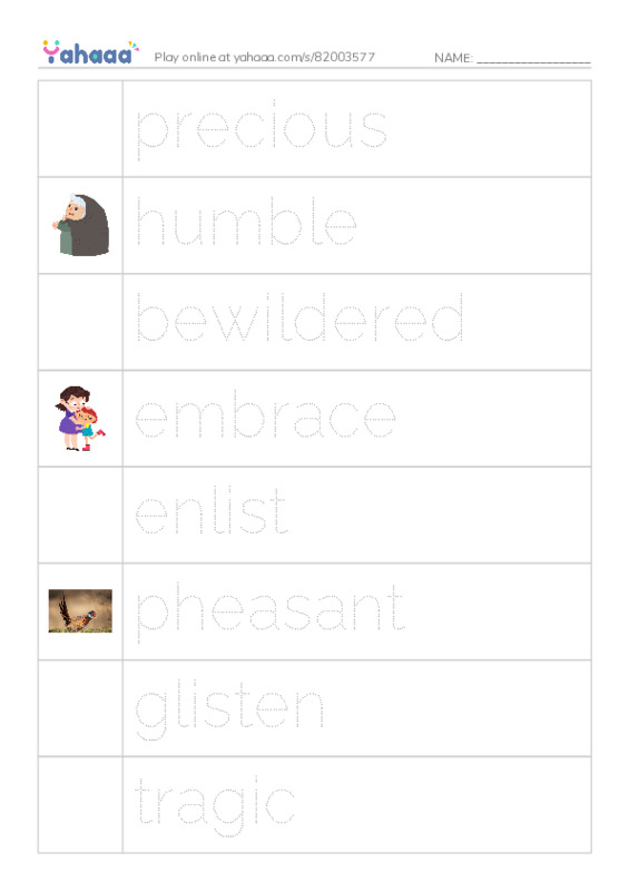 RAZ Vocabulary O: A Golden Tragedy PDF one column image words