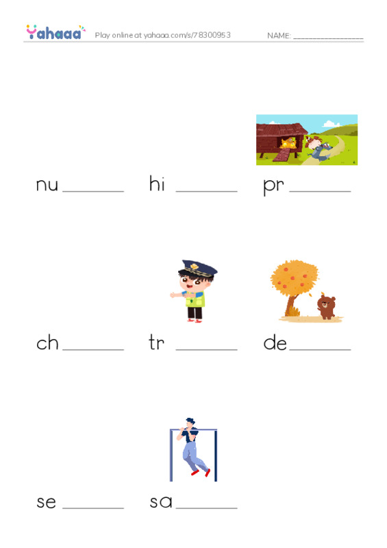 RAZ Vocabulary O: About Trees2 PDF worksheet to fill in words gaps