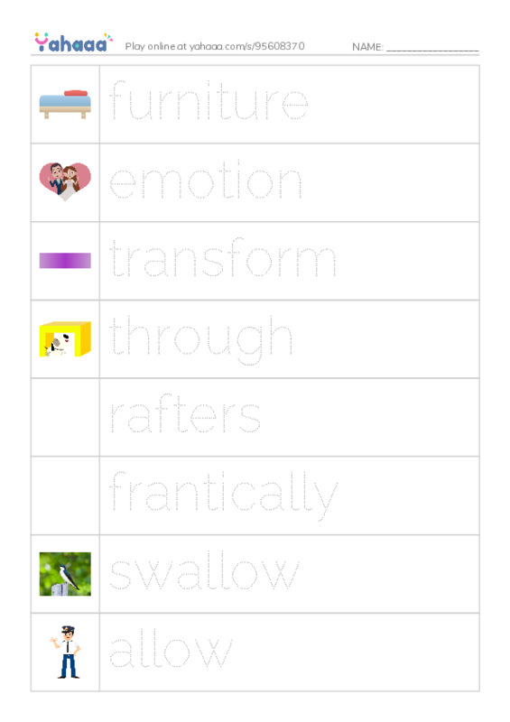 RAZ Vocabulary O: Alia and the Furniture Troll PDF one column image words