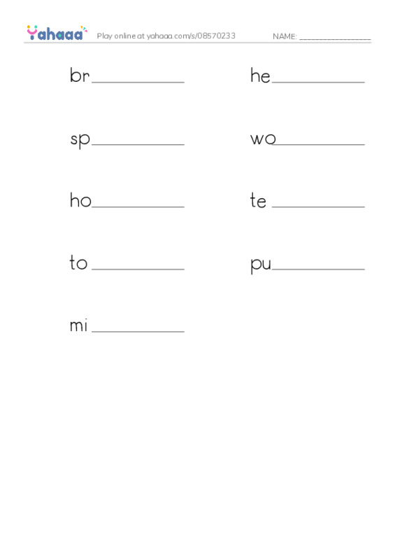 RAZ Vocabulary O: Breeds of Dogs PDF worksheet writing row