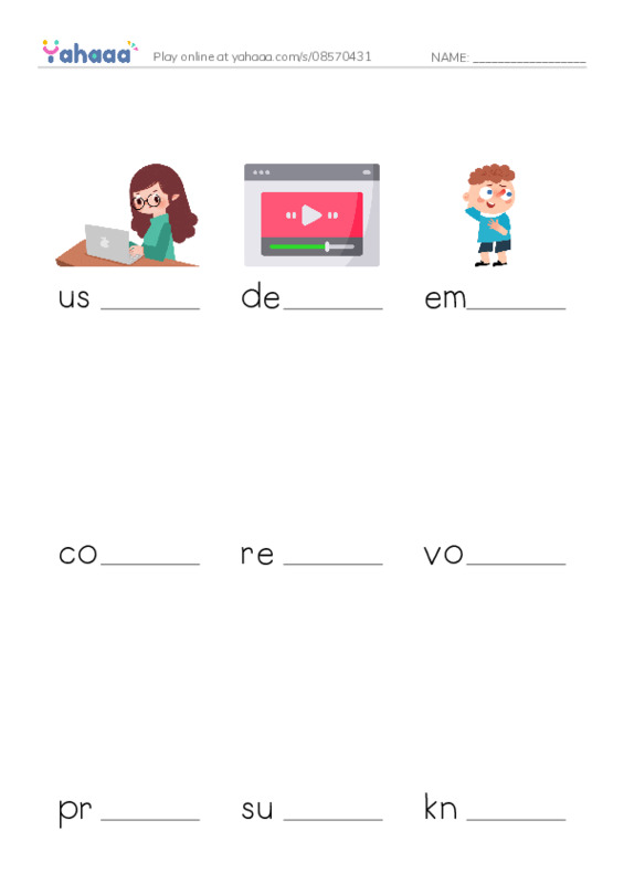 RAZ Vocabulary O: Dictionary Dave PDF worksheet to fill in words gaps