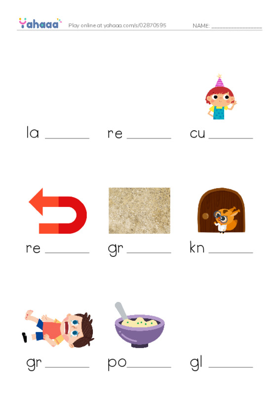 RAZ Vocabulary O: Goldilocks and the Other Three Bears PDF worksheet to fill in words gaps