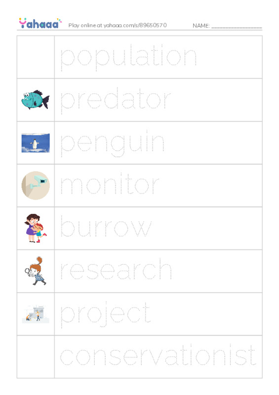 RAZ Vocabulary O: Guardian Dogs Penguin Protectors PDF one column image words