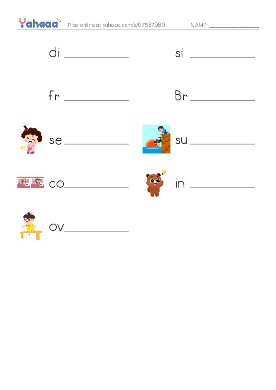 RAZ Vocabulary O: Helen Keller PDF worksheet writing row