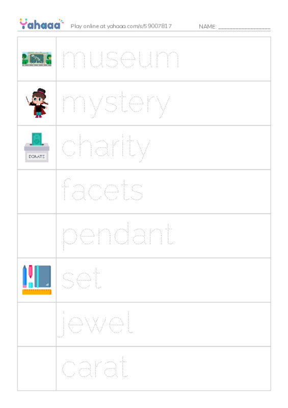 RAZ Vocabulary O: I Am the Hope Diamond PDF one column image words