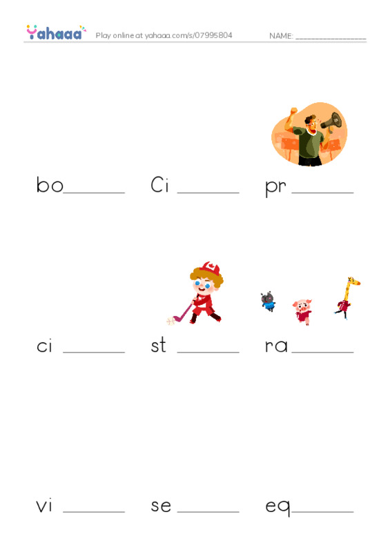 RAZ Vocabulary O: Martin Luther King Jr PDF worksheet to fill in words gaps