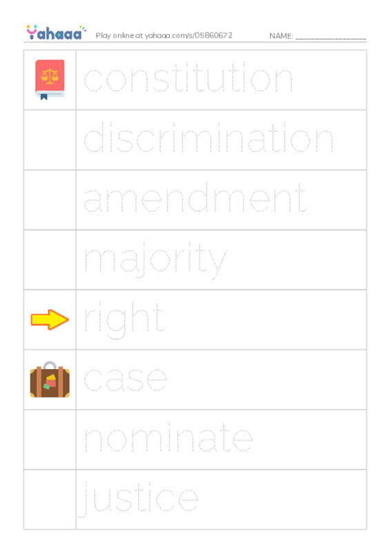 RAZ Vocabulary O: Women of the Supreme Court PDF one column image words