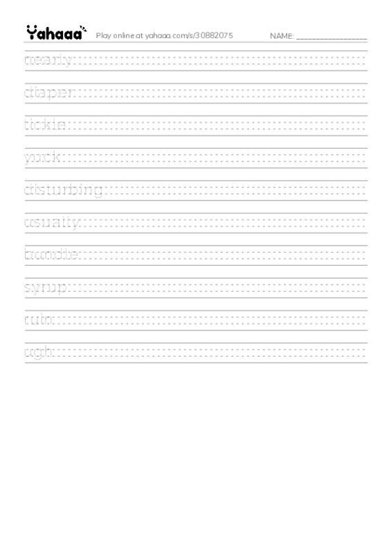 RAZ Vocabulary Q: Arthurs Bad News Day PDF write between the lines worksheet