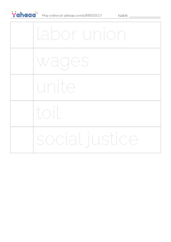 RAZ Vocabulary Q: Cesar Chavez Migrant Hero2 PDF one column image words