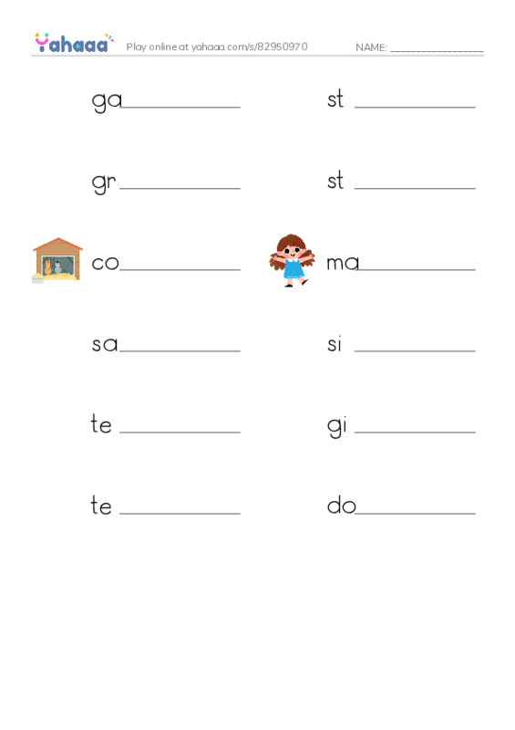 RAZ Vocabulary Q: Chili Pepper Powder Surprise PDF worksheet writing row