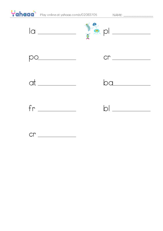 RAZ Vocabulary Q: Coral Reefs PDF worksheet writing row