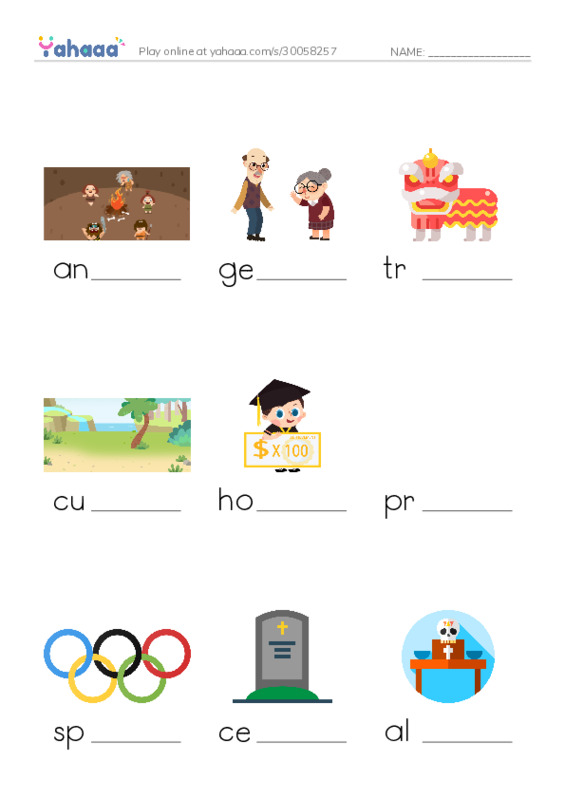 RAZ Vocabulary Q: Dia de los Muertos PDF worksheet to fill in words gaps