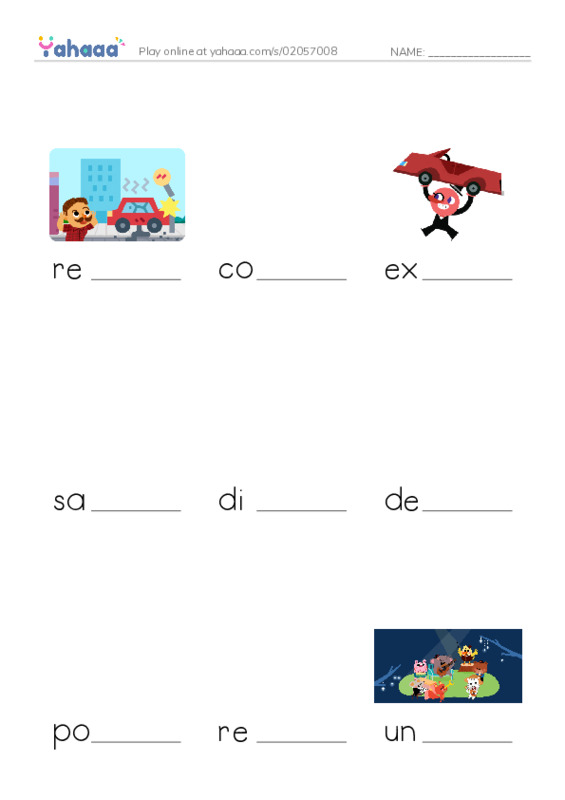 RAZ Vocabulary Q: Eleventeen PDF worksheet to fill in words gaps