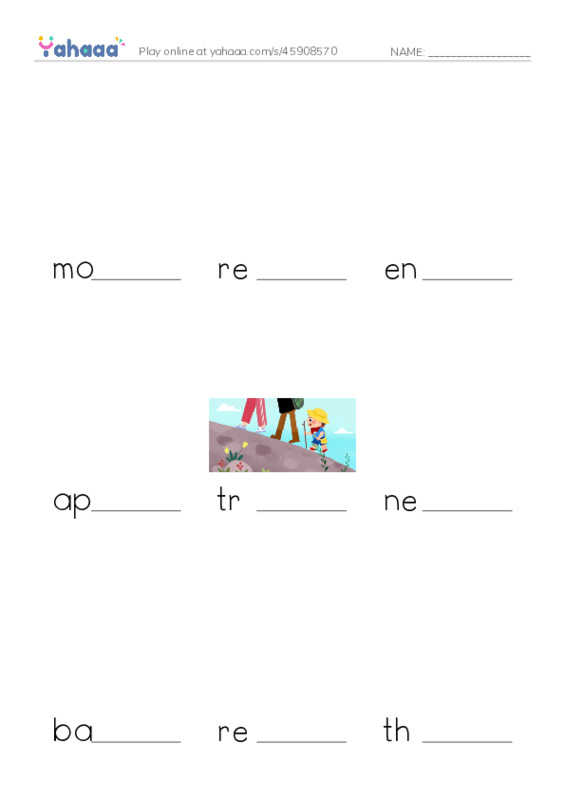 RAZ Vocabulary Q: First Day of School PDF worksheet to fill in words gaps