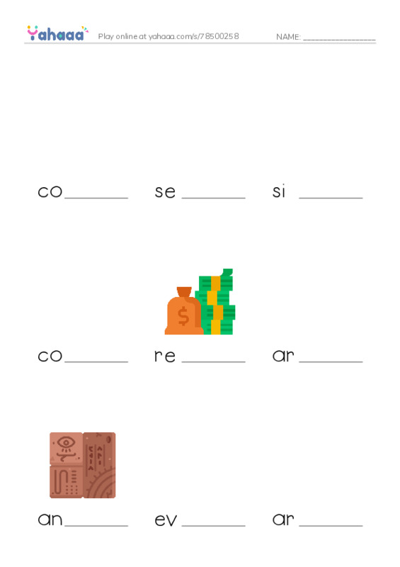 RAZ Vocabulary Q: Lost Cities PDF worksheet to fill in words gaps