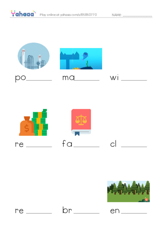 RAZ Vocabulary Q: My Earth Day Birthday PDF worksheet to fill in words gaps