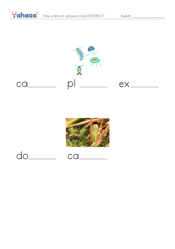 RAZ Vocabulary Q: Sharks PDF worksheet to fill in words gaps