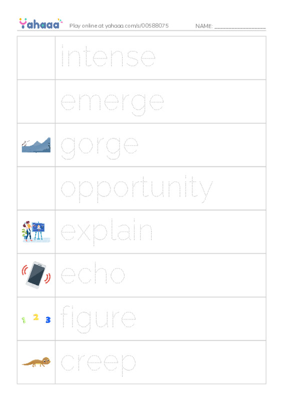 RAZ Vocabulary Q: The Cave of the Lost PDF one column image words