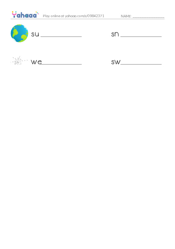 RAZ Vocabulary Q: The Footprint2 PDF worksheet writing row