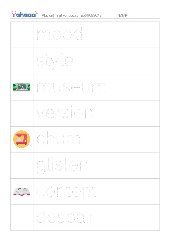 RAZ Vocabulary Q: Vincents Bedroom PDF one column image words