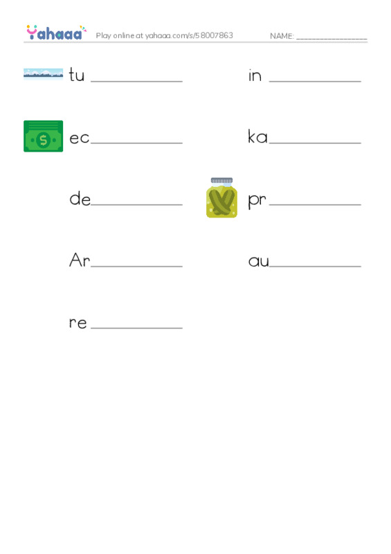 RAZ Vocabulary R: Alaska The Last Frontier PDF worksheet writing row