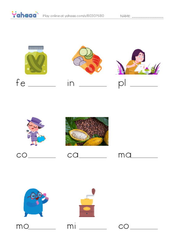 RAZ Vocabulary R: All About Chocolate PDF worksheet to fill in words gaps