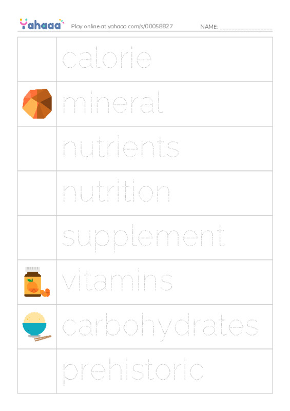 RAZ Vocabulary R: An Apple a Day PDF one column image words